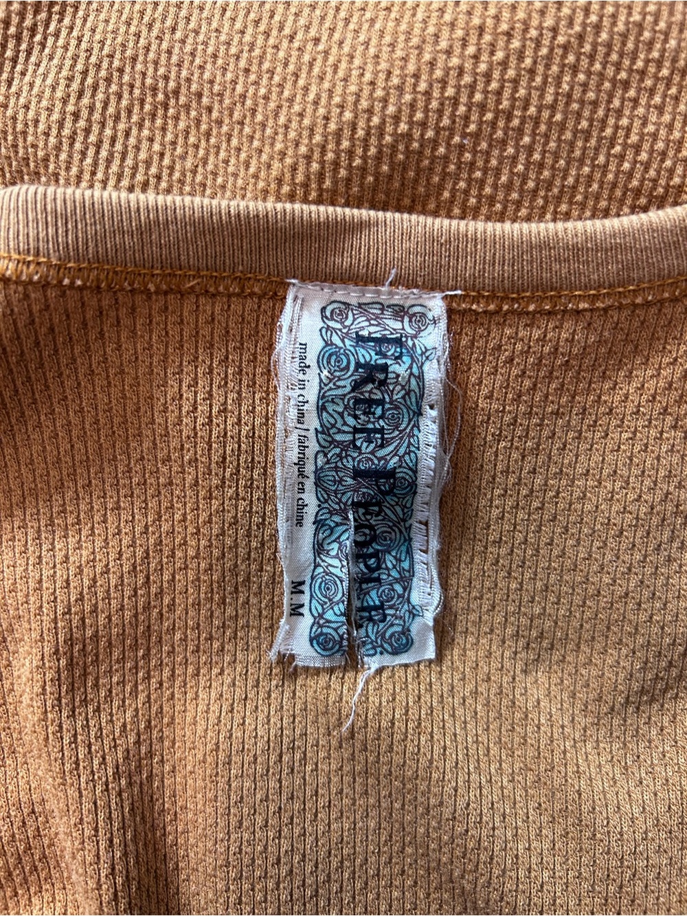 Free People Crafty Cuff Thermal - Size M, Ochre - Picture 8 of 10
